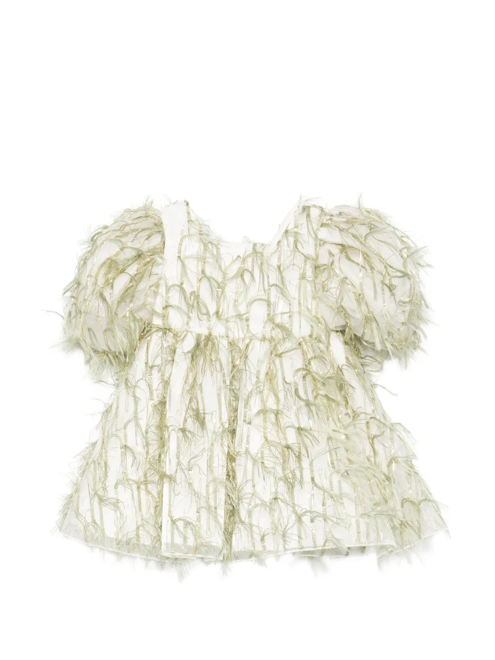 alapage fringed dress - Verde