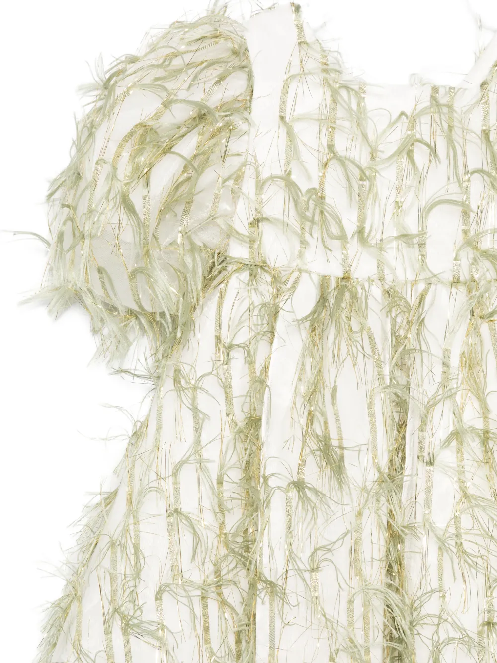  Alapage Fringed Dress - Green 