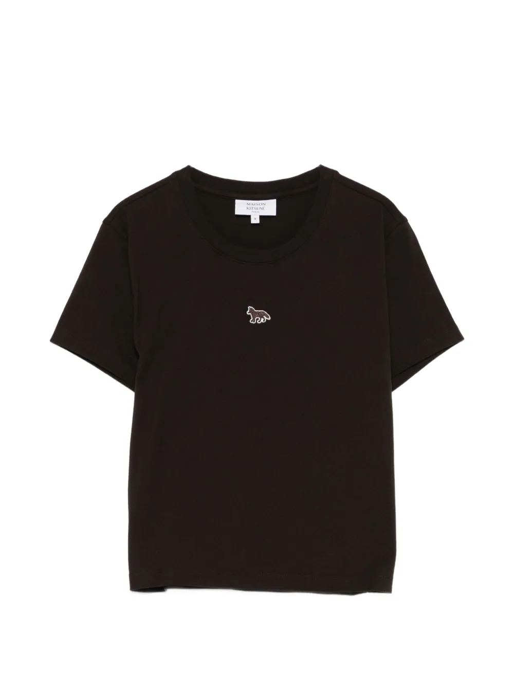 Maison Kitsuné logo-patch T-shirt - Marrone