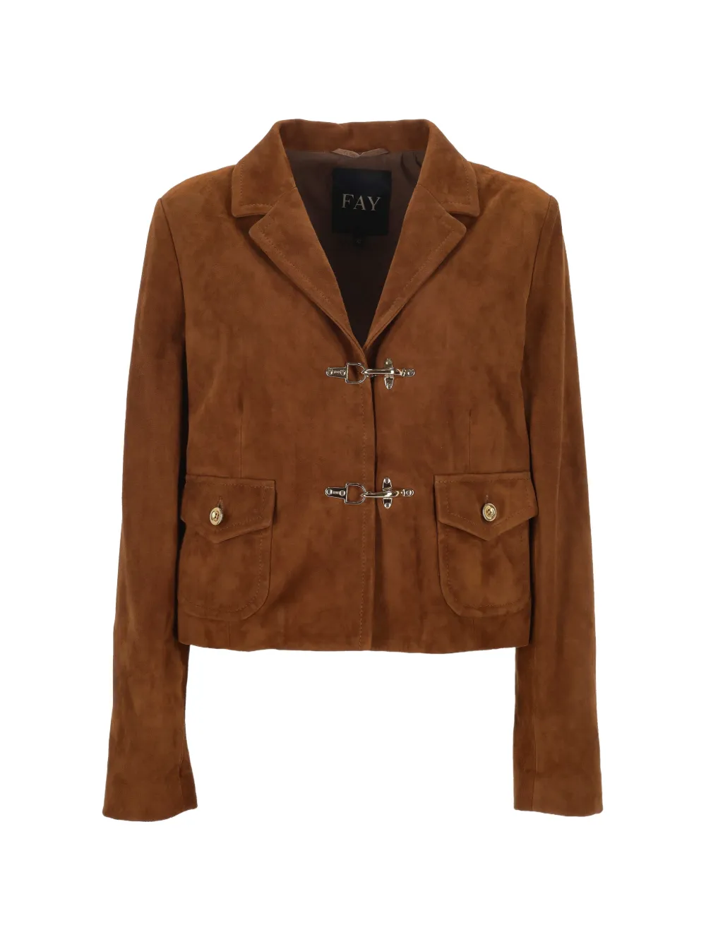 Fay 2 Ganci toggle-fastening flap-pocket jacket - Marrone
