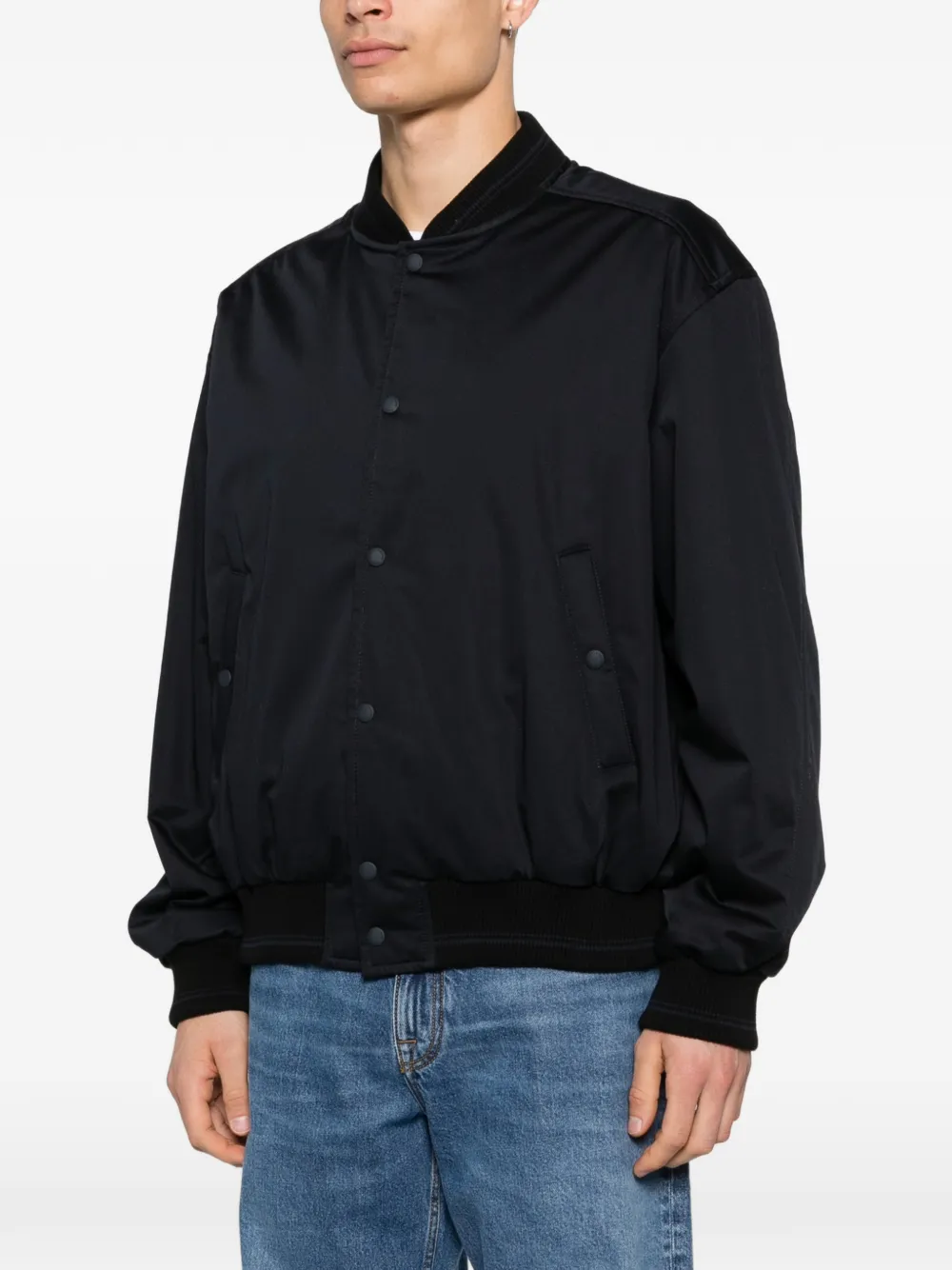  Maison Kitsuné Buttoned Bomber Jacket - Blue 