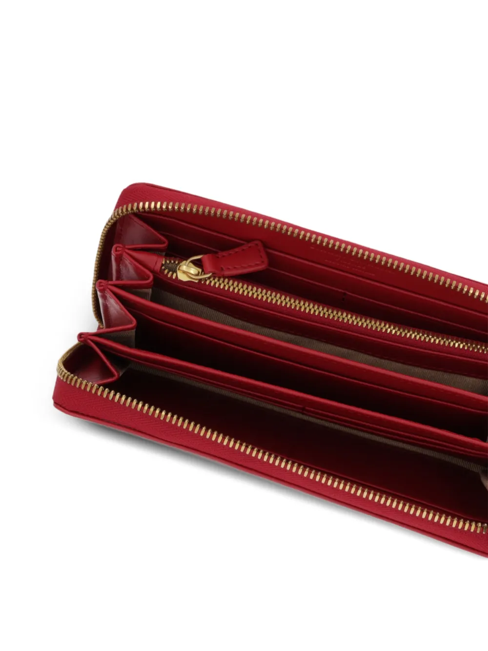  Gianni Chiarini Grain Zip Top Wallet - Red 