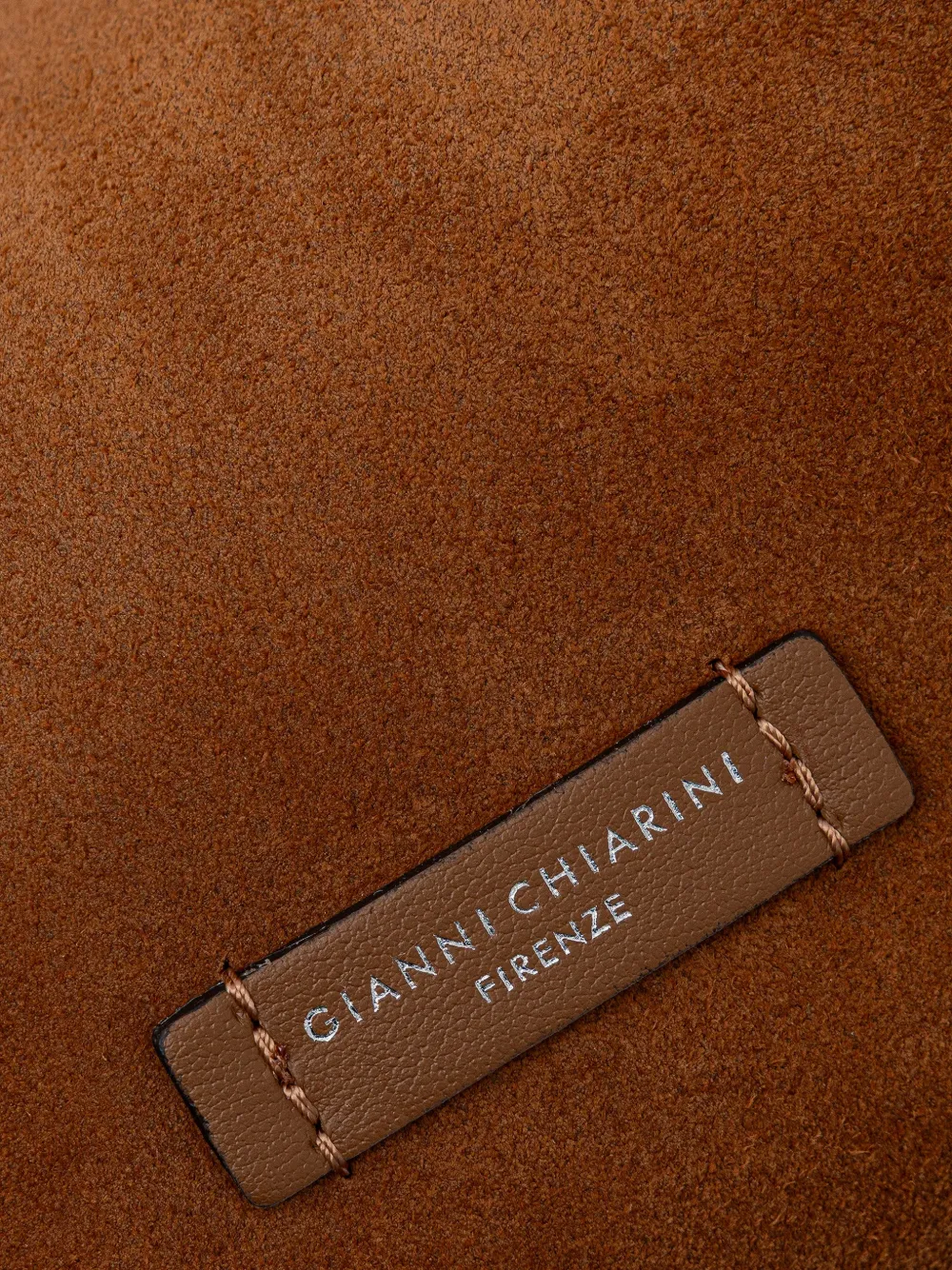 GIANNI CHIARINI Suède schoudertas met handgreep Bruin