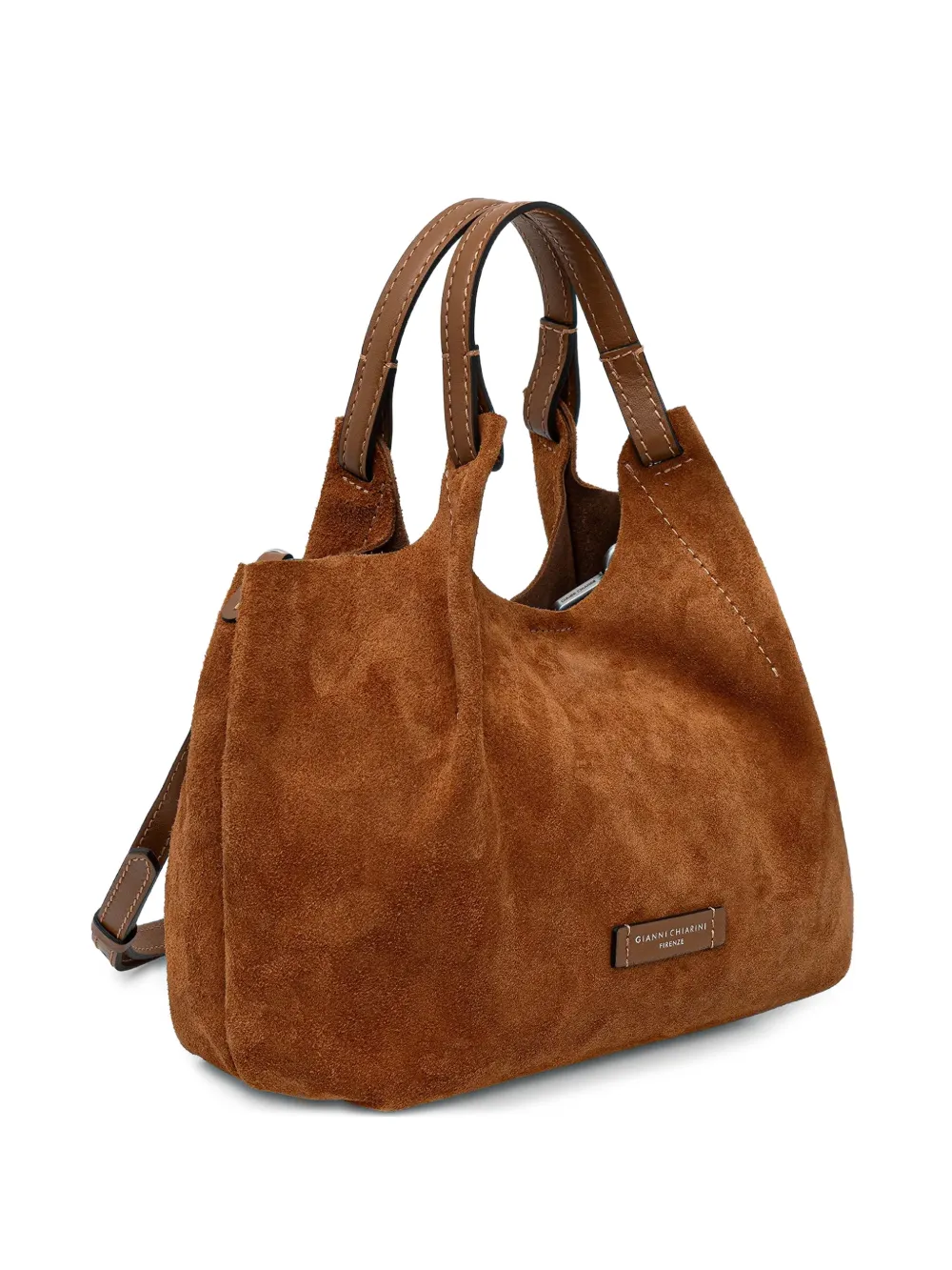 GIANNI CHIARINI detachable strap satchel - Marrone