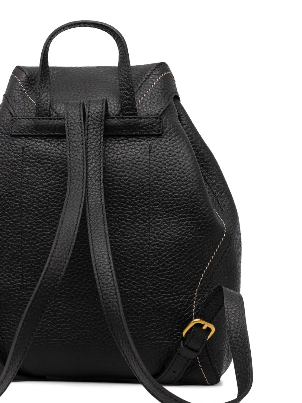  Gianni Chiarini Drawstring Leather Backpack - Black 