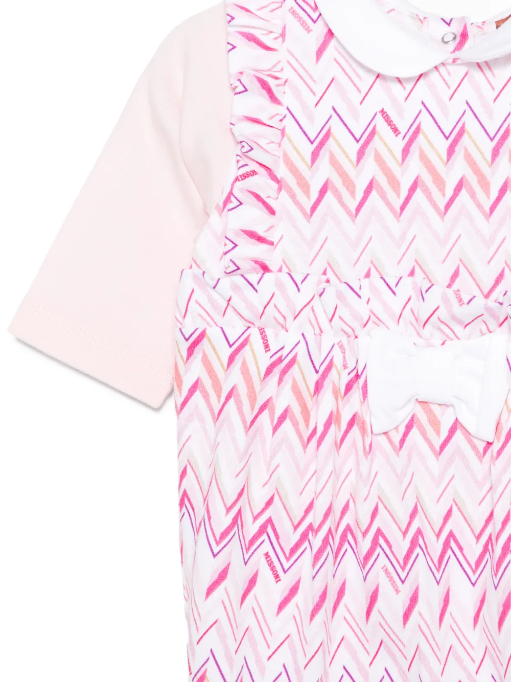  Missoni Kids Zigzag-pattern Babygrow Set (set Of Two) - Pink 