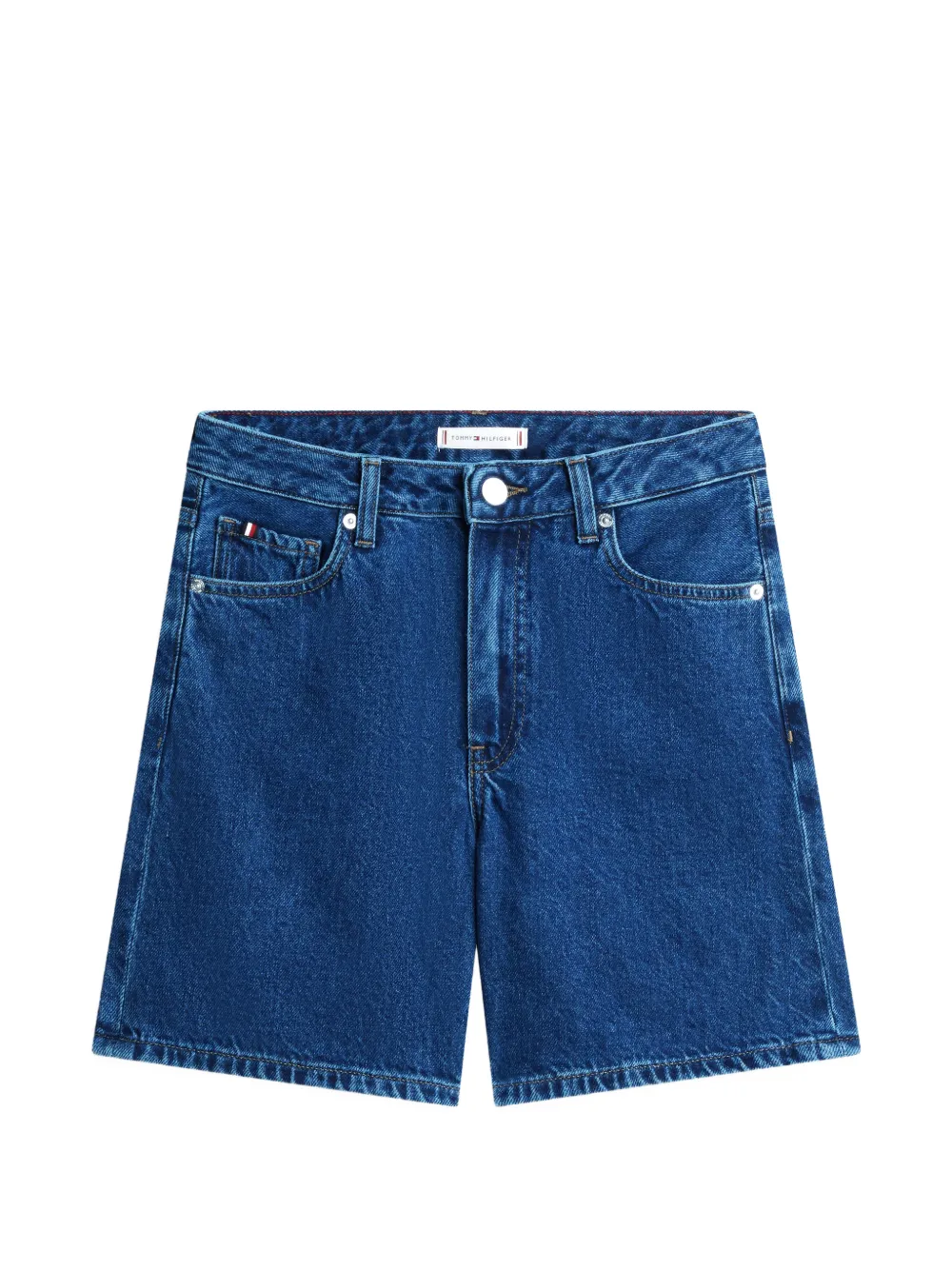 Tommy Hilfiger Shorts con orlo a taglio vivo - Blu