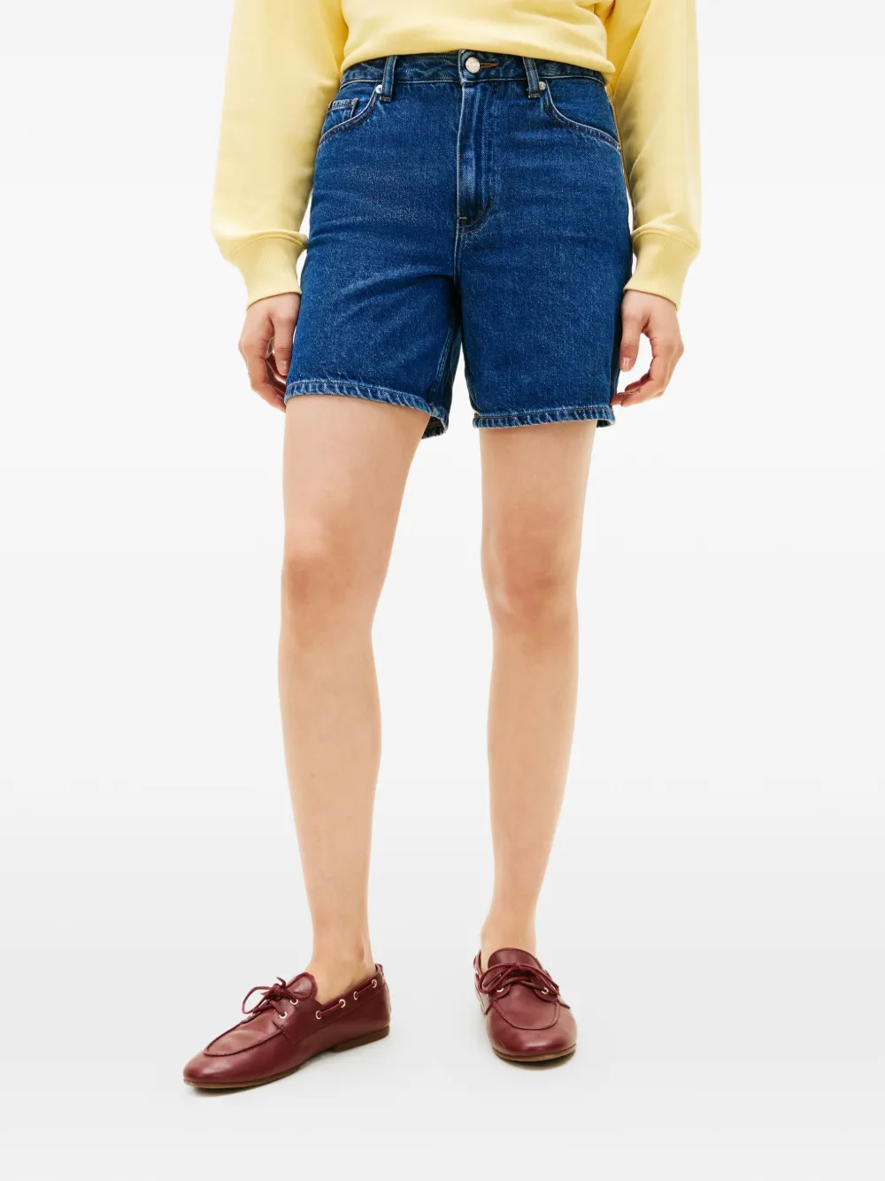 Tommy Hilfiger Shorts met gerafelde afwerking Blauw