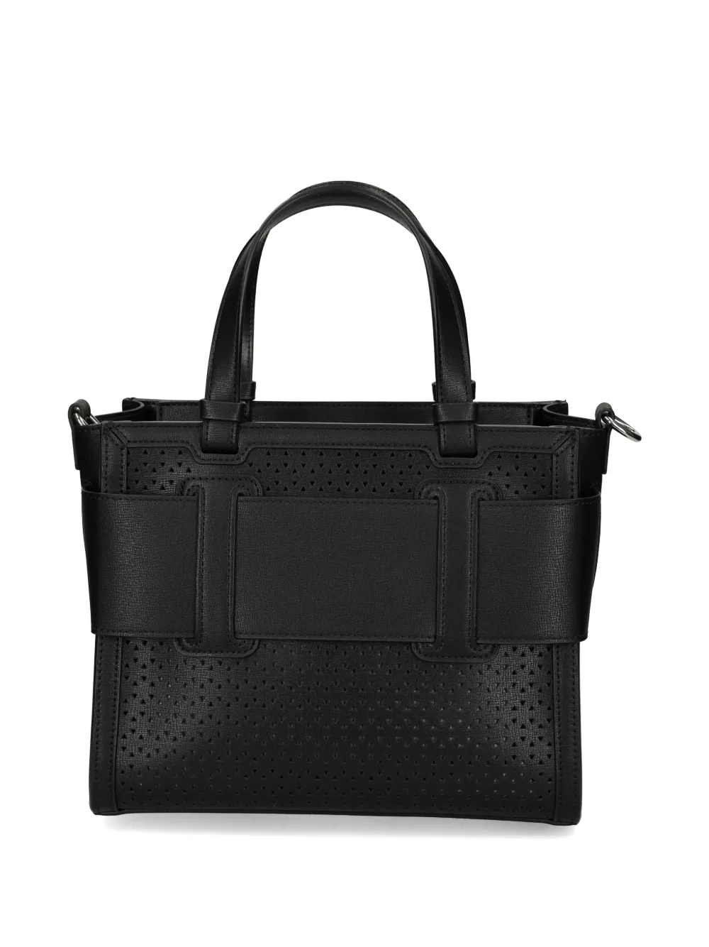 Armani Exchange Shopper met geperforeerd logo Zwart