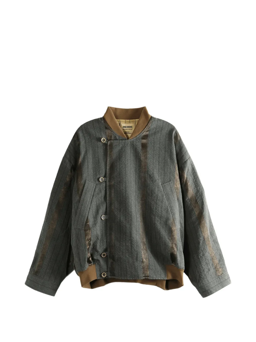 Uma Wang Jovan striped jacket - Grigio