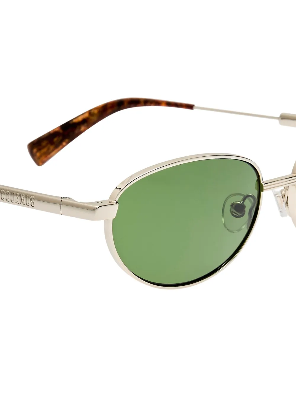 Jacquemus Zonnebril met ovalen montuur Zilver