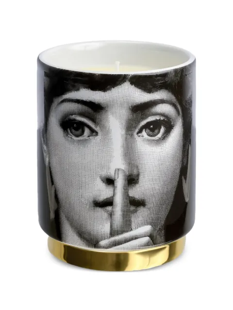 Fornasetti brush-applied face porcelain candle