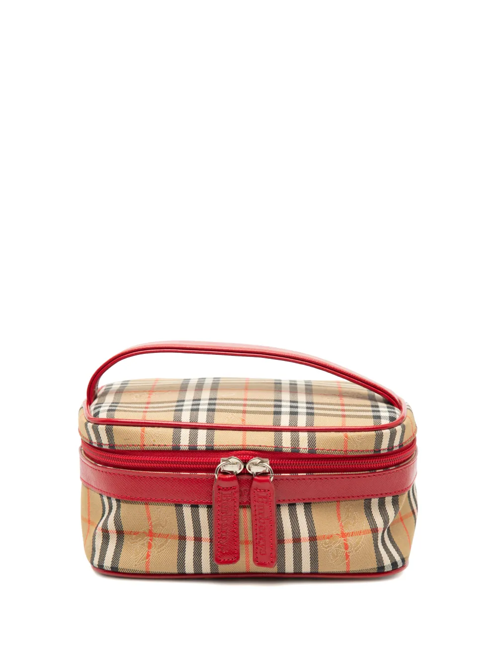 Burberry Pre-Owned 20th Century Haymarket Check Canvas vanity bag - Marrone