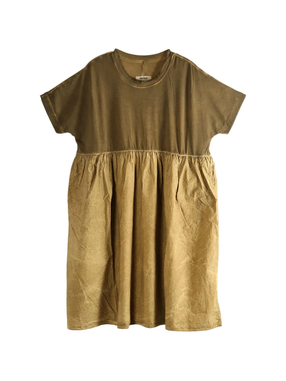 Uma Wang short-sleeves midi dress - Giallo