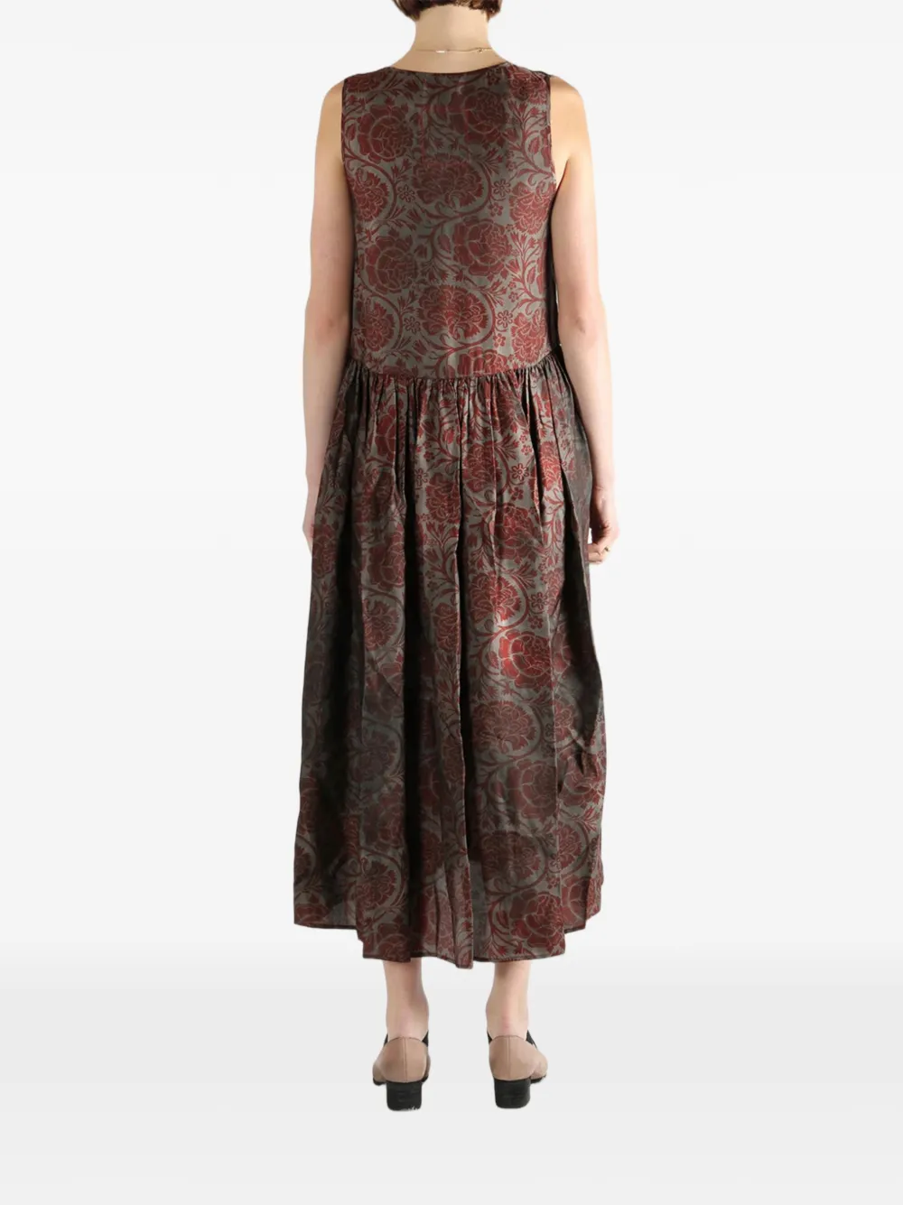 Floral Sleeveless Midi Dress