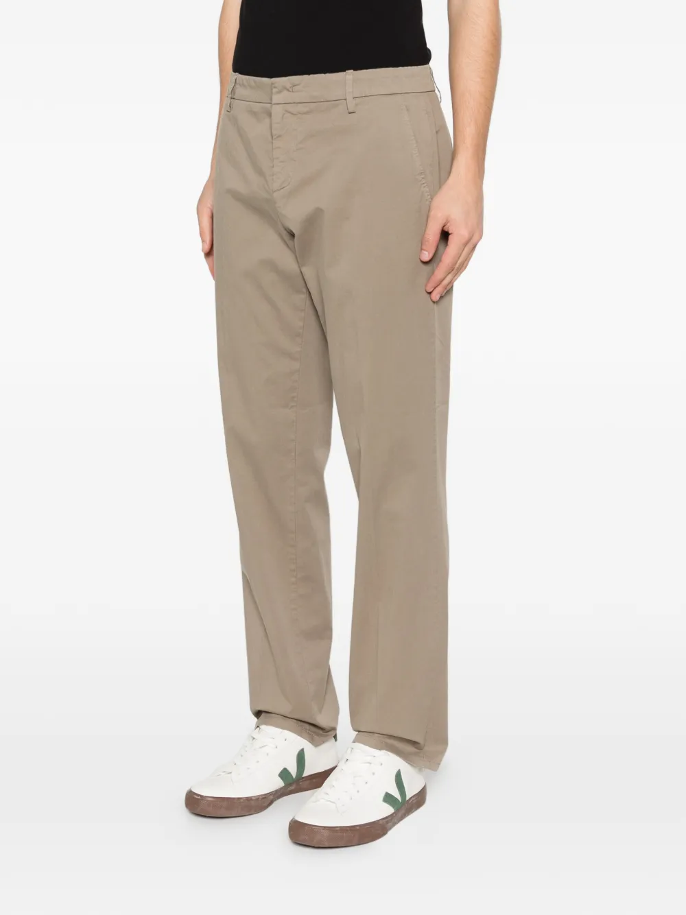 DONDUP Broek met riemlussen Bruin