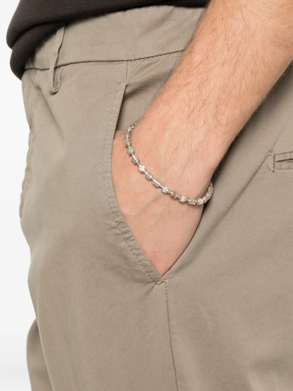 DONDUP Broek met riemlussen Bruin