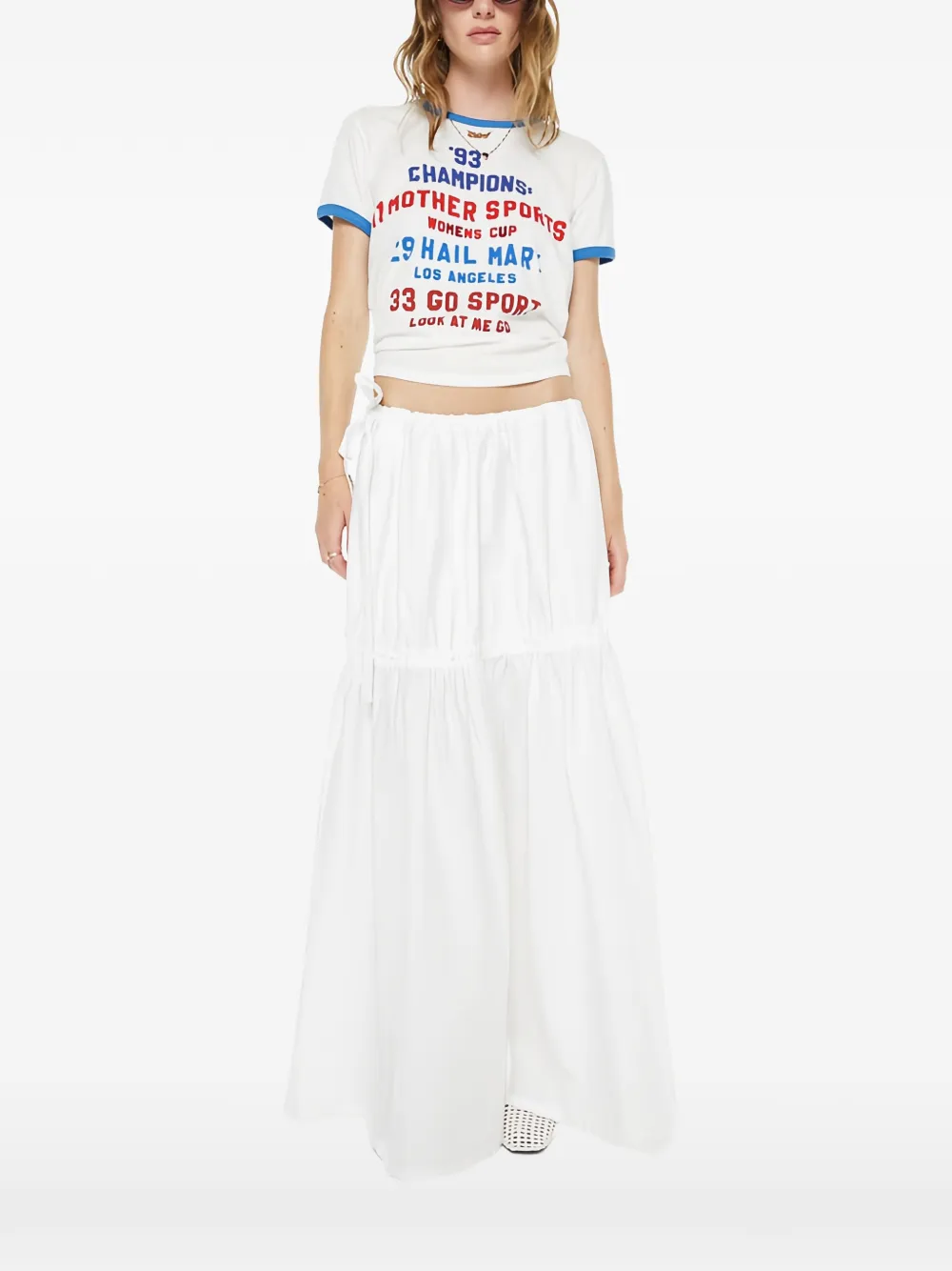 MOTHER The Lil Ringer T-shirt - Bianco