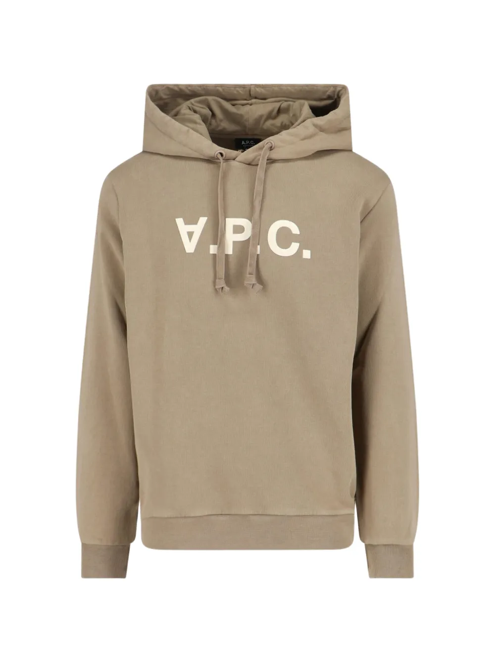 A.P.C. logo hooded sweatshirt - Nude