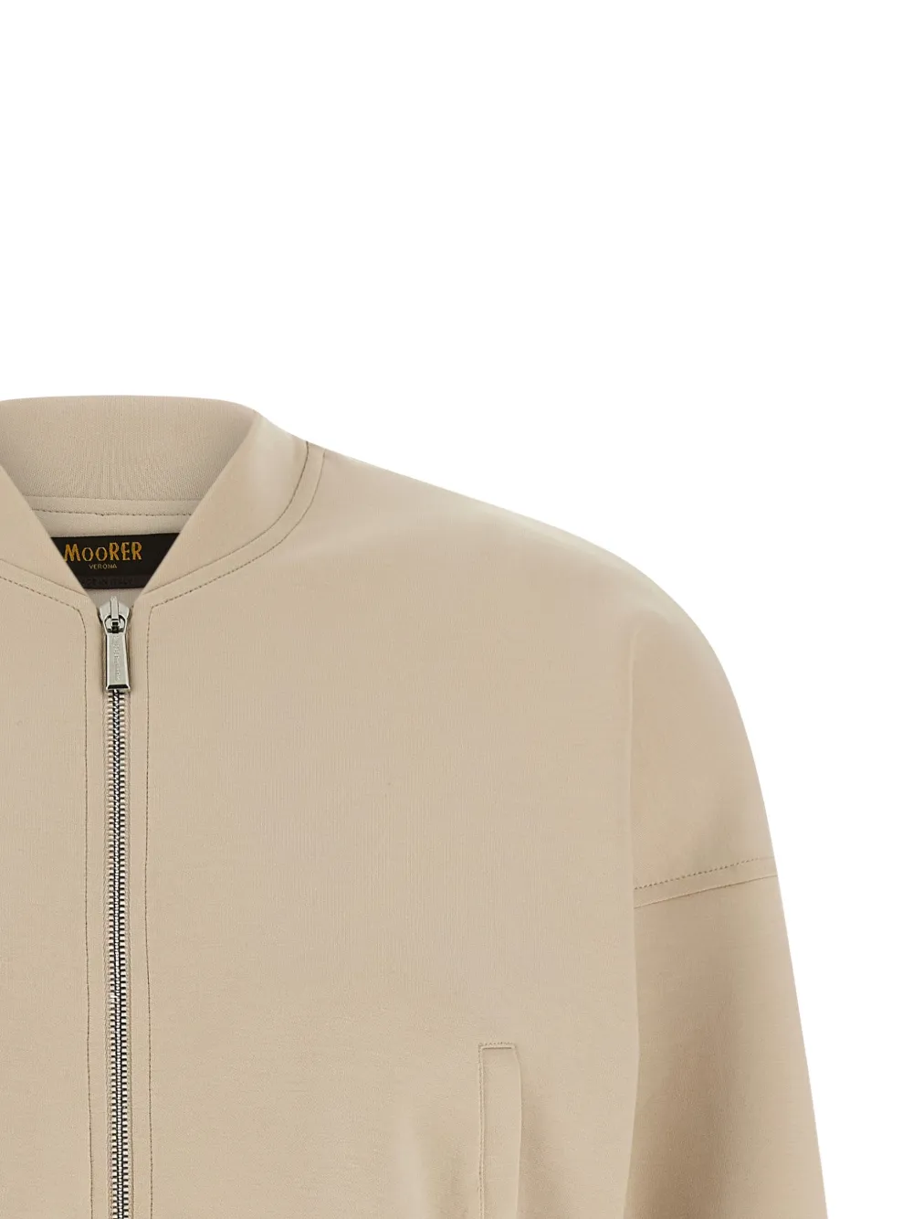 Moorer Zip Cotton Sweatshirt - Neutrals 