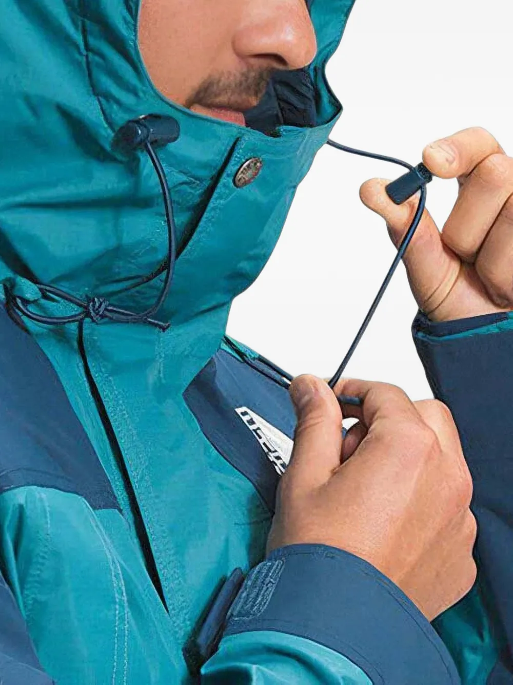 The North Face Jack met capuchon en logodetail Blauw