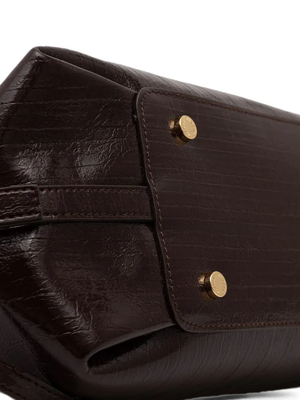 Themoirè Medium Talia Trunk shopper met gekreukt effect Bruin
