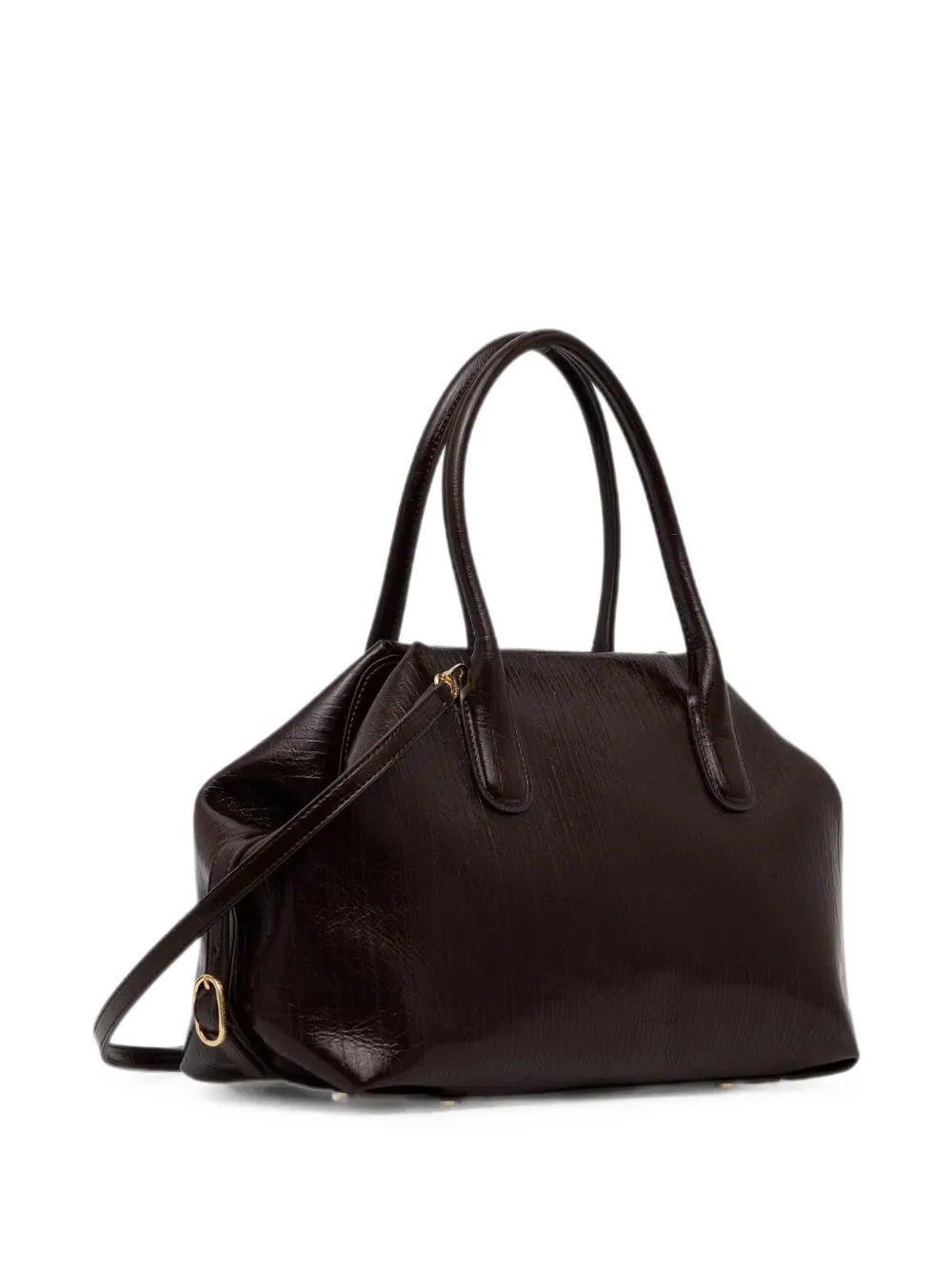 Themoirè Medium Talia Trunk shopper met gekreukt effect Bruin
