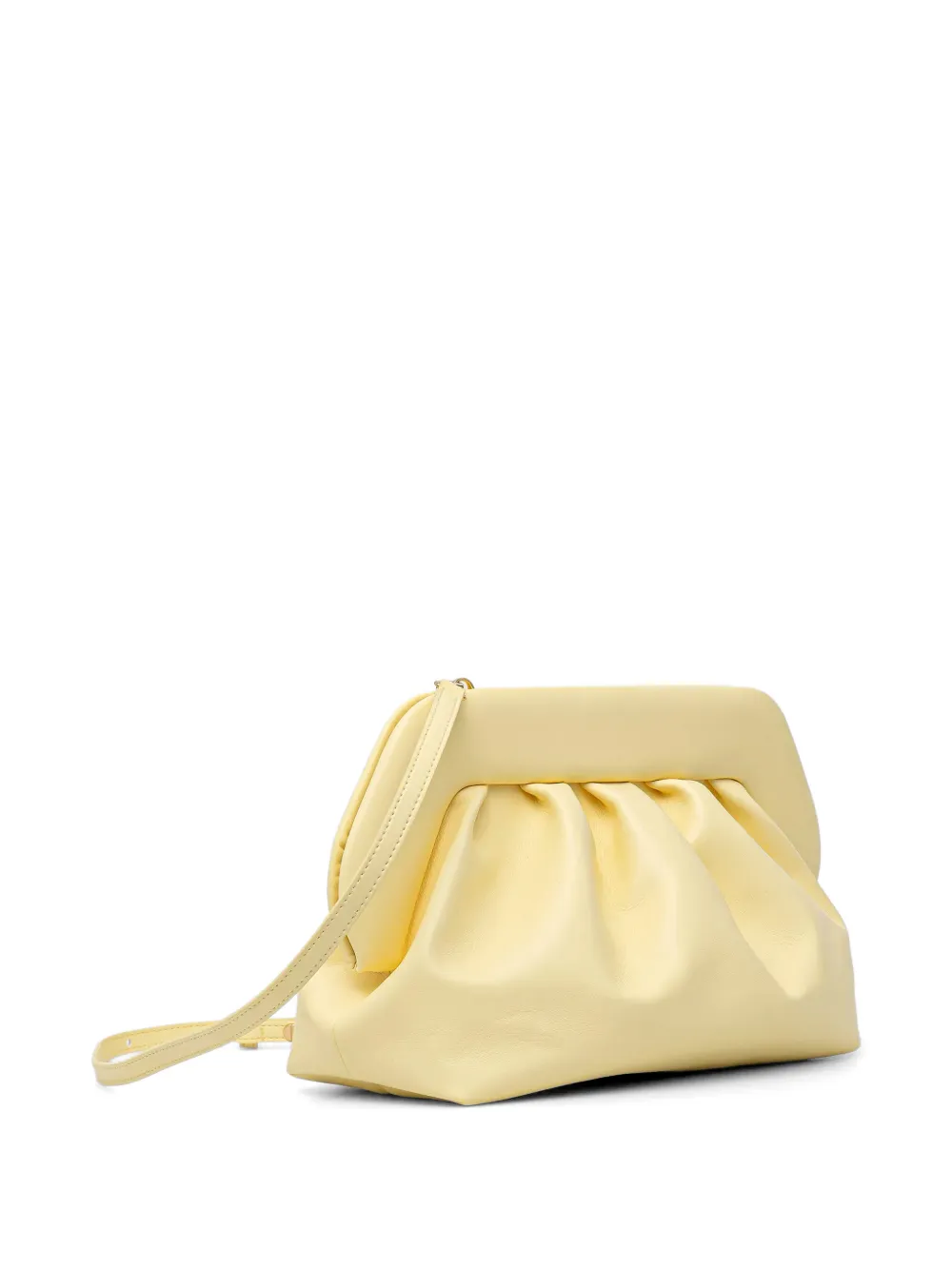 Themoirè Bios gesmockte clutch Geel