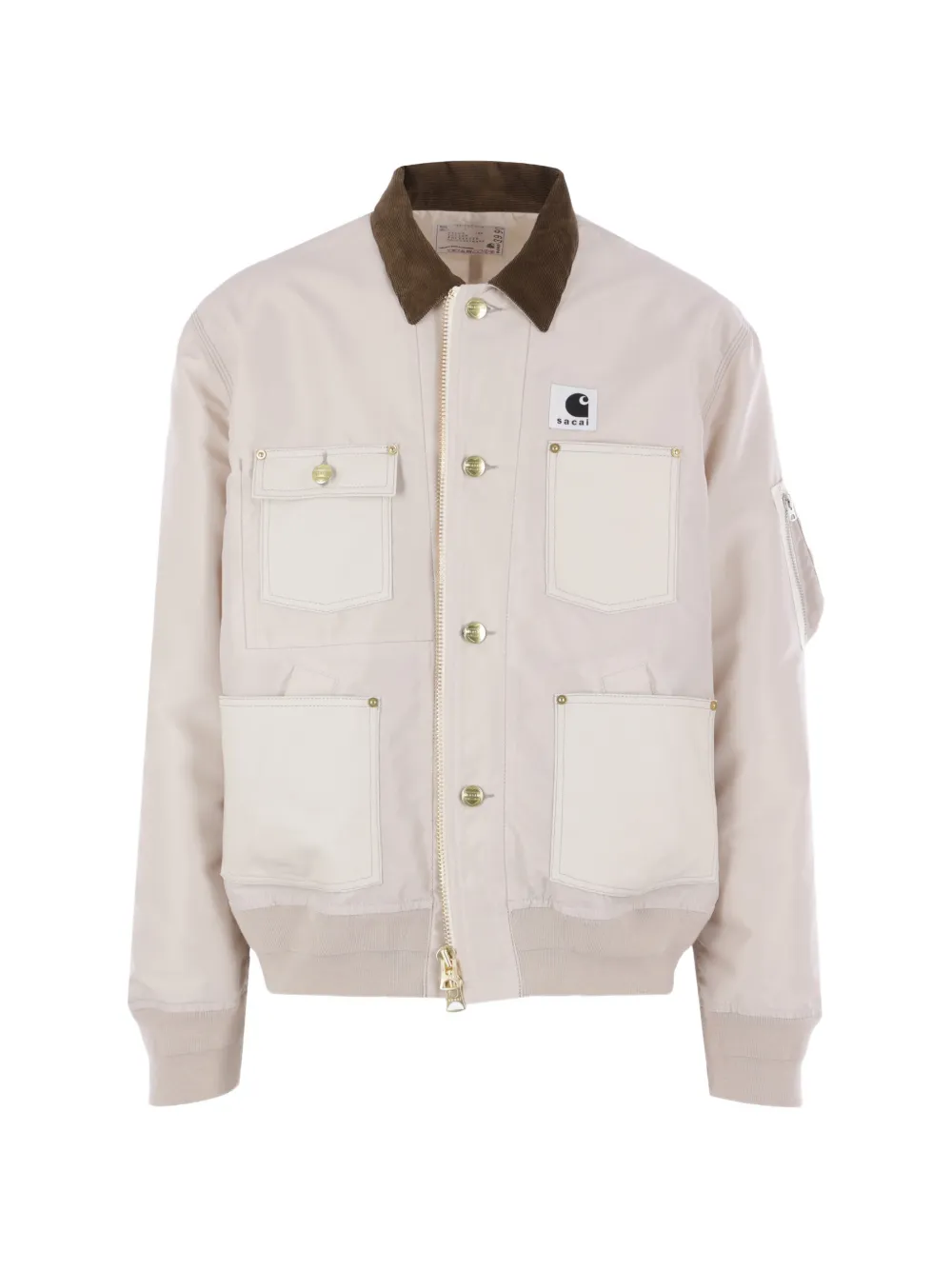 sacai x Carhartt Wip canvas pocket corduroy jacket - Bianco