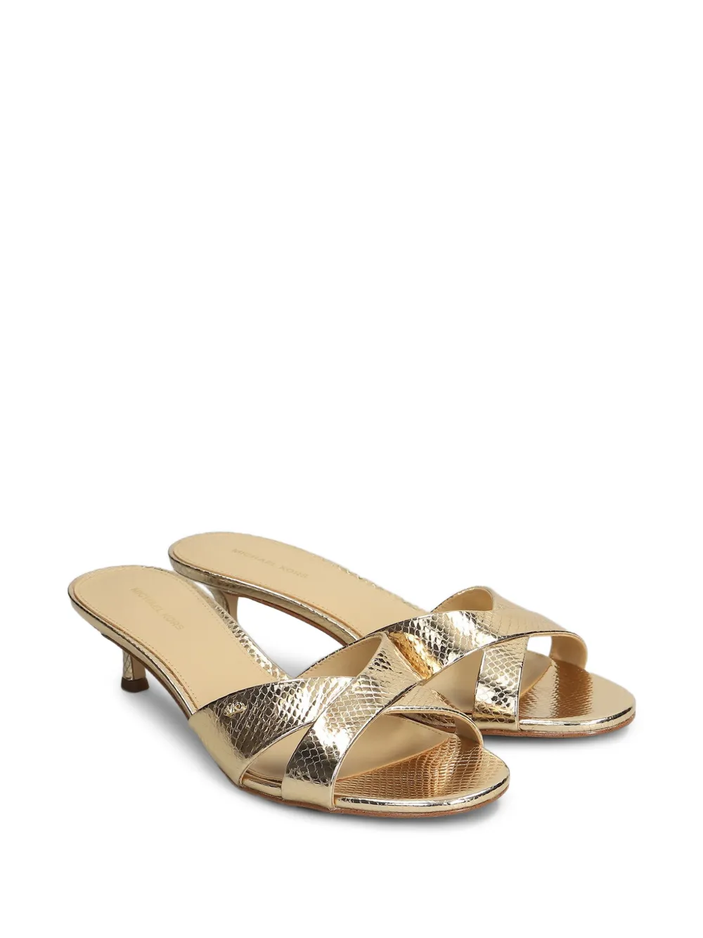 Michael Kors Sandalen met gekruiste bandjes Goud
