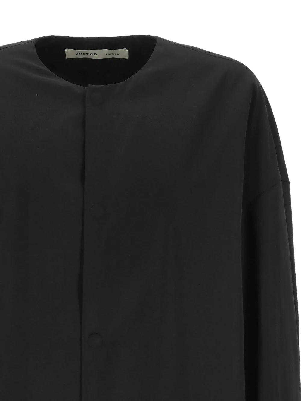  Carven Buttoned Coat - Black 