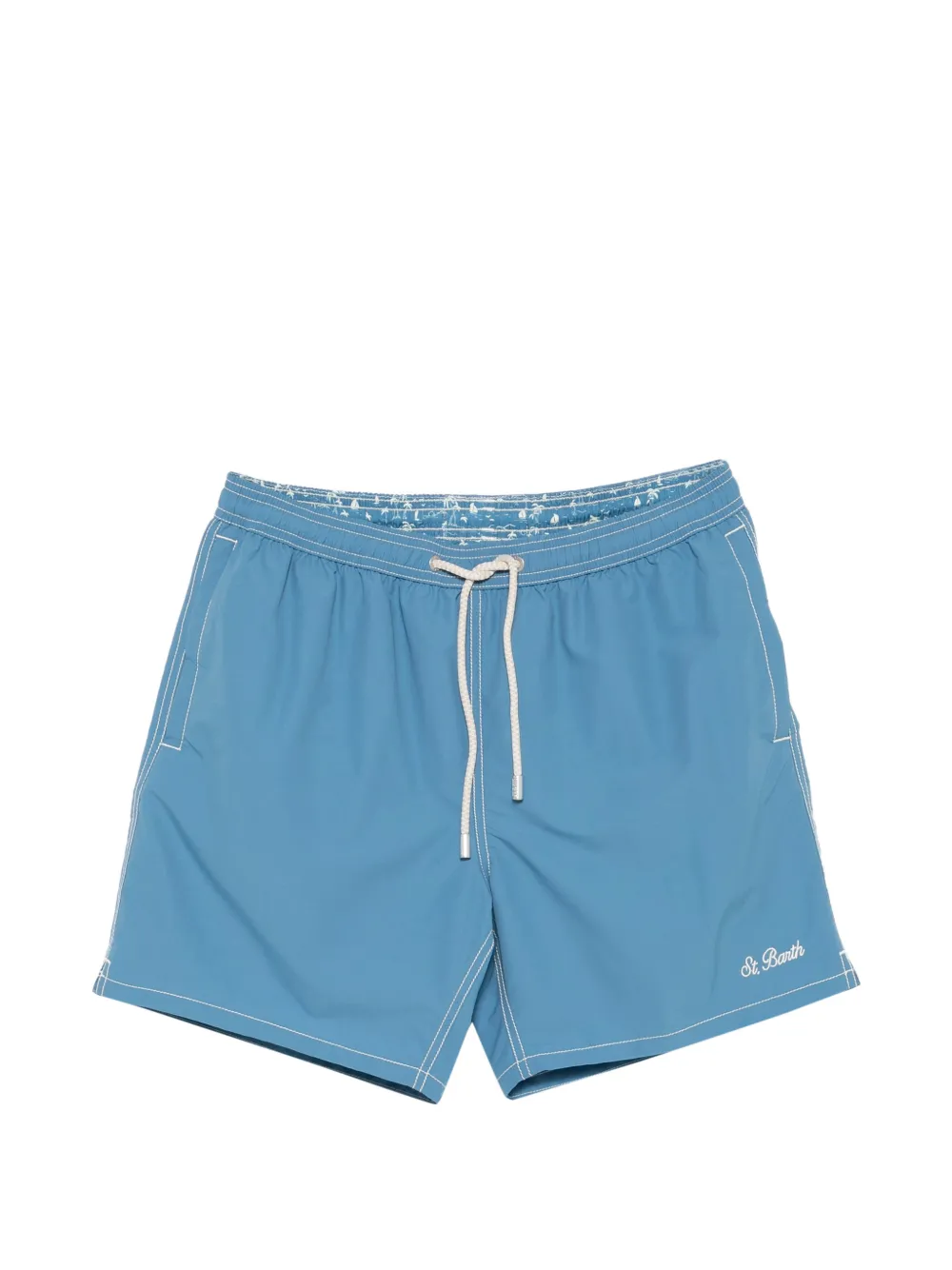 MC2 Saint Barth drawstring contrast-stitch swim shorts - Blu
