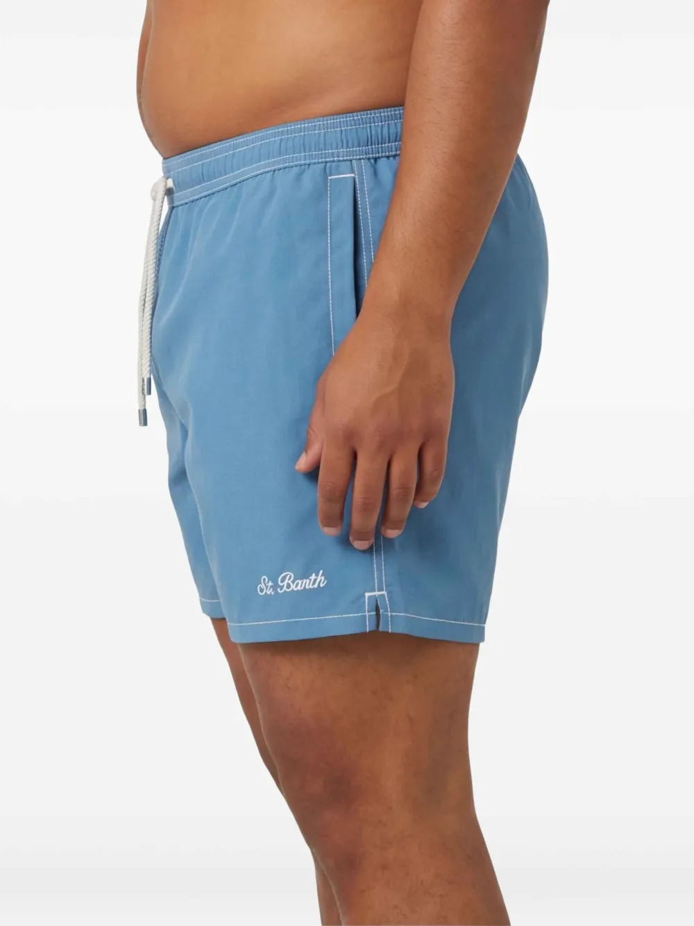 MC2 Saint Barth Zwembroek met trekkoordtaille en contrasterende stiksels Blauw