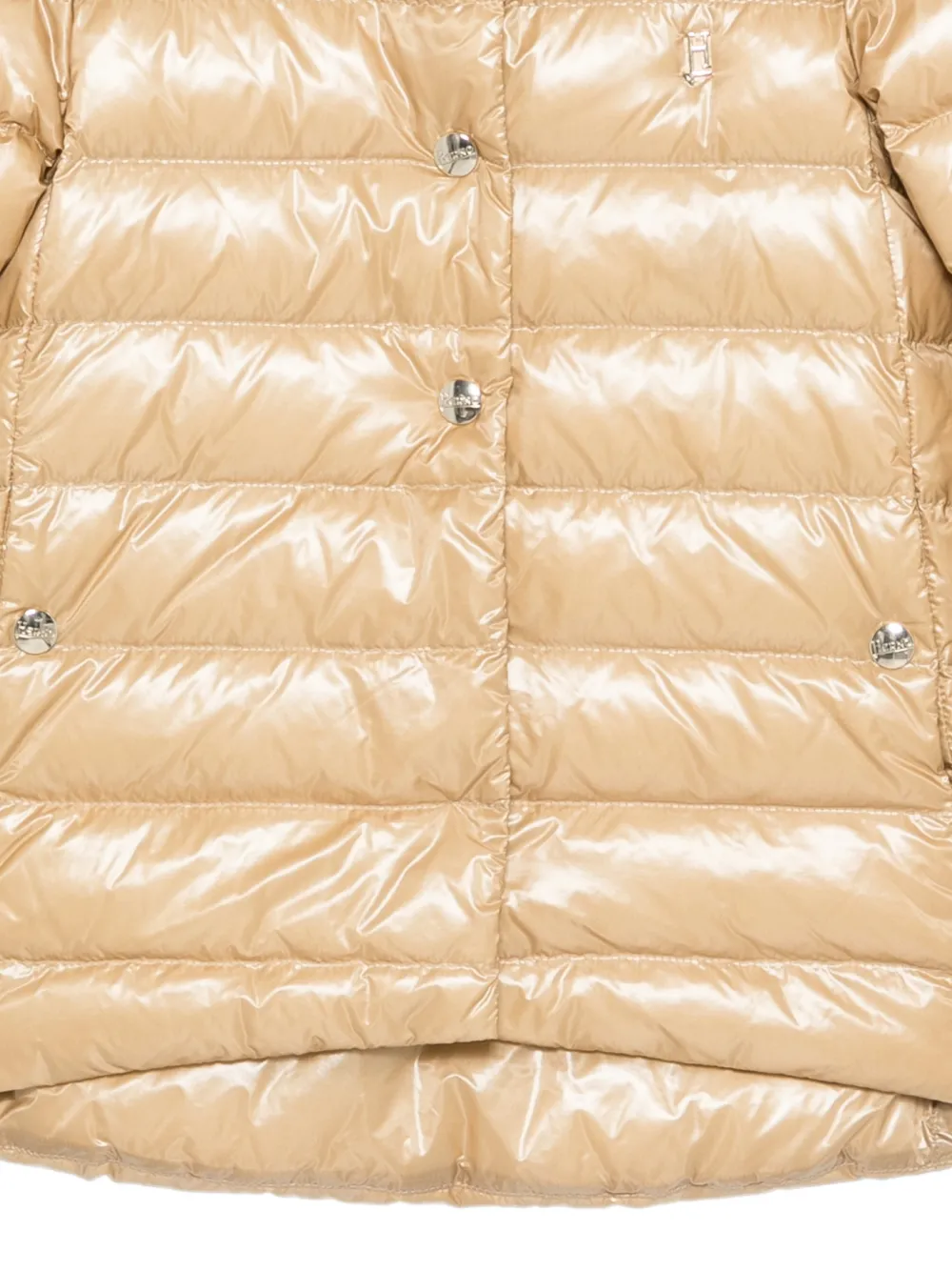  Herno Kids Hooded Buttoned Jacket - Neutrals 