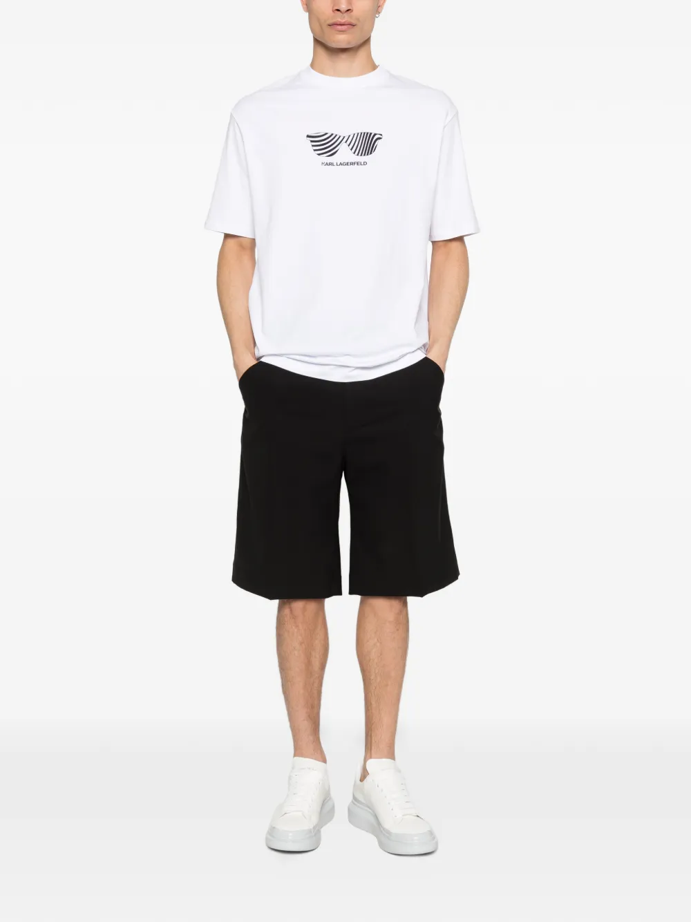 sunglasses-print T-shirt