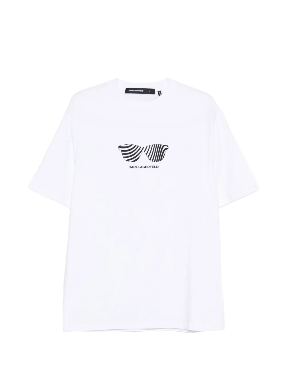 Karl Lagerfeld sunglasses-print T-shirt - Bianco