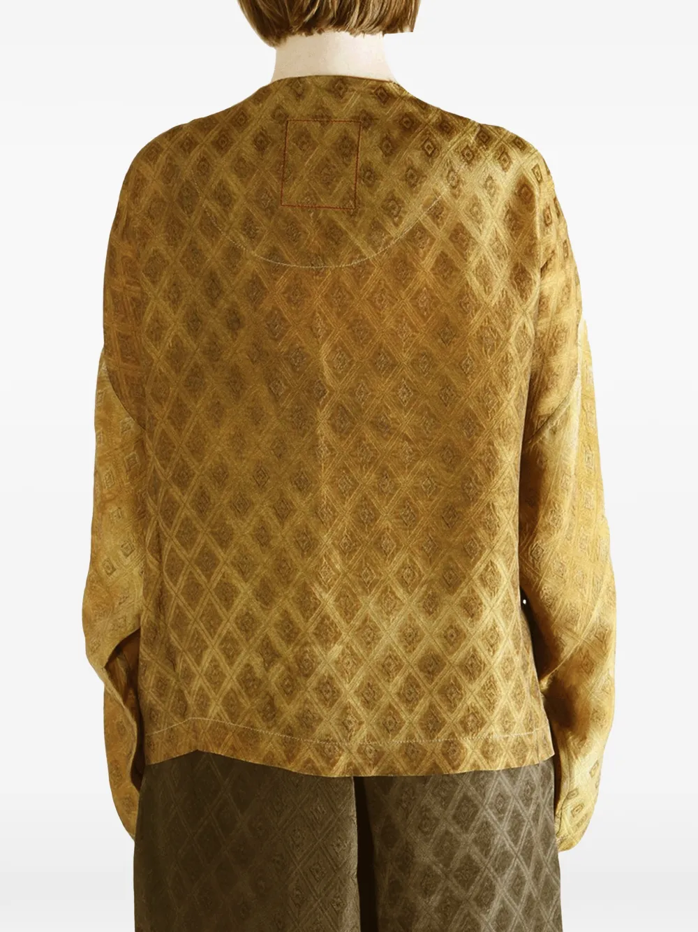 Uma Wang Klarke jack met diamantprint Bruin