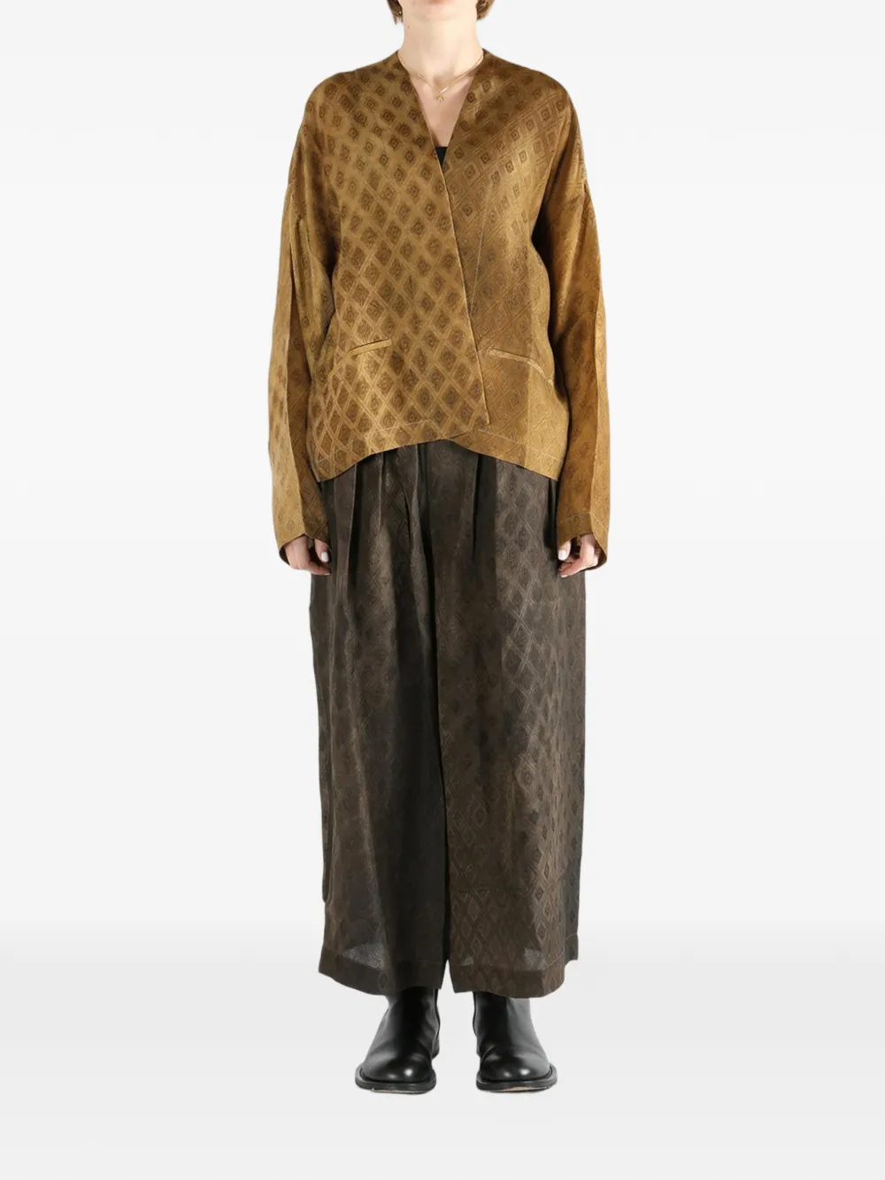 Uma Wang Long-sleeves Jacket - Brown 