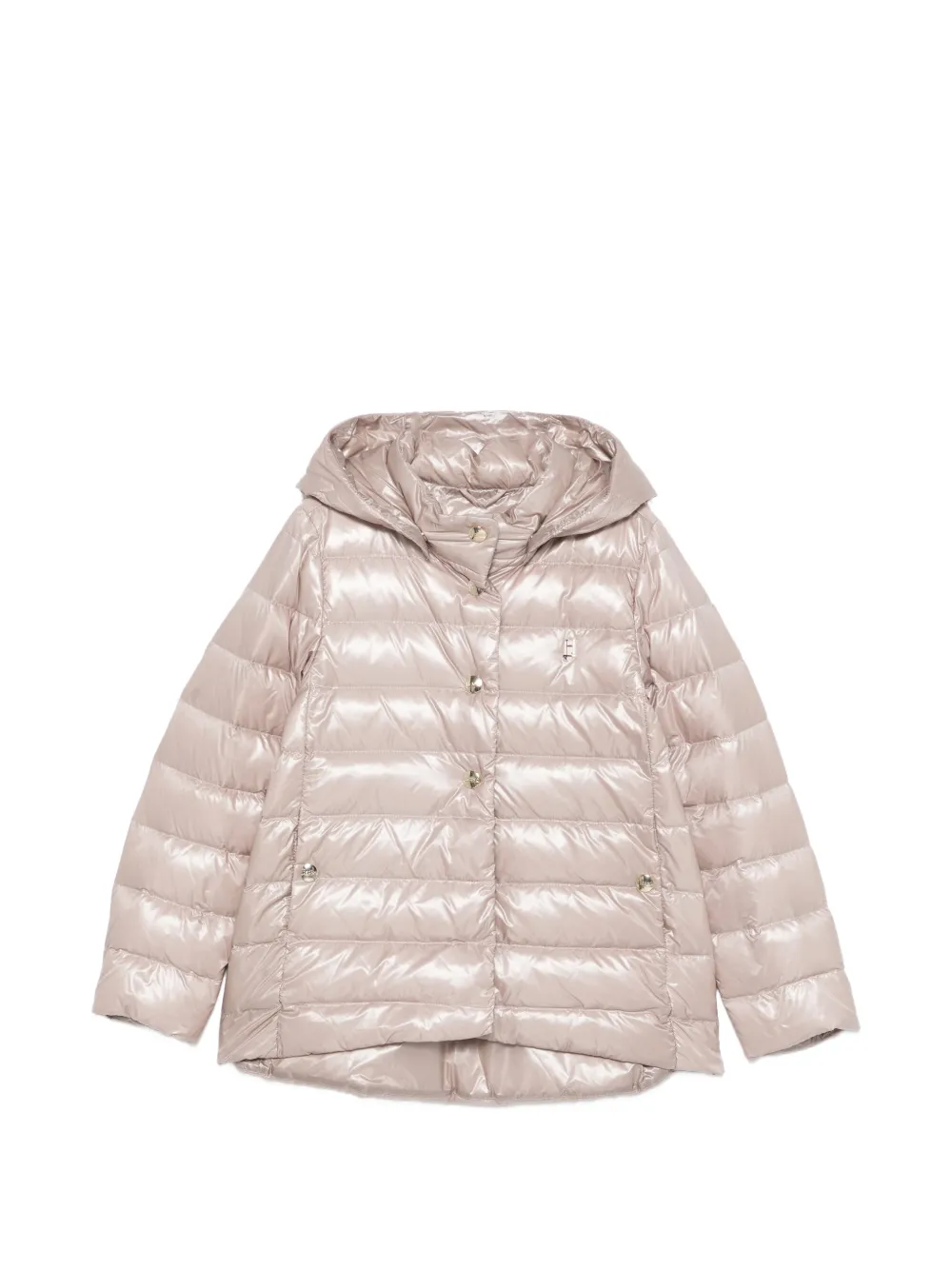 Herno Kids hooded buttoned jacket - Rosa