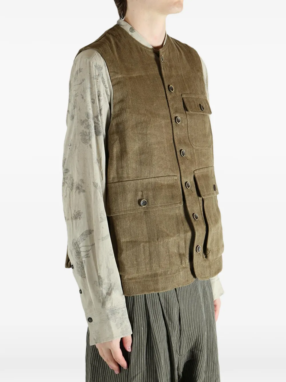  Uma Wang Jolt Vest - Brown 