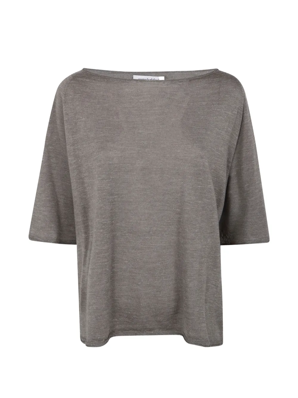 Gentry Portofino boat-neck knitted top - Grigio