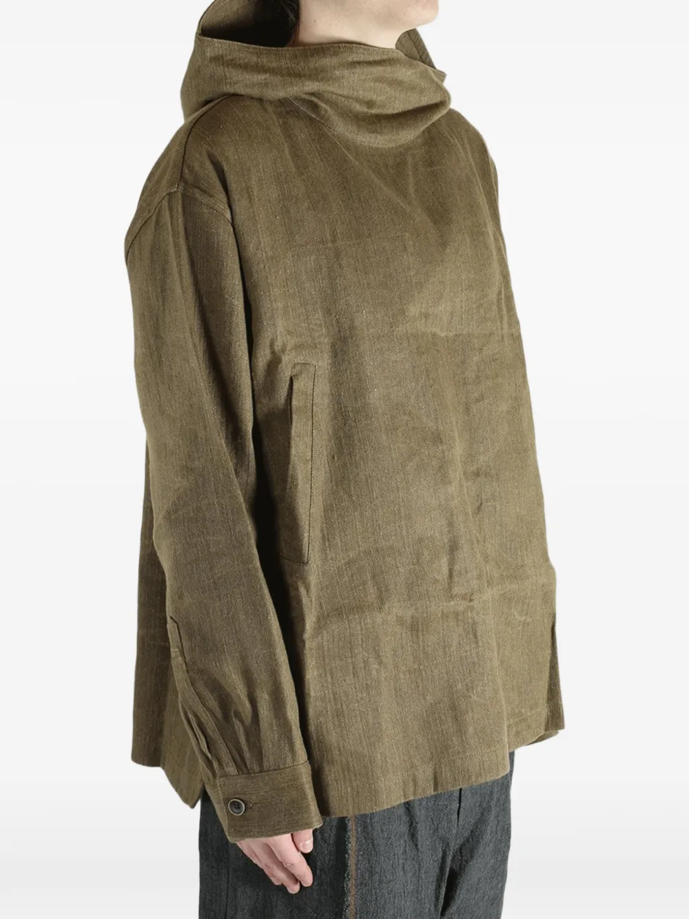  Uma Wang Justo Hooded Jacket - Brown 