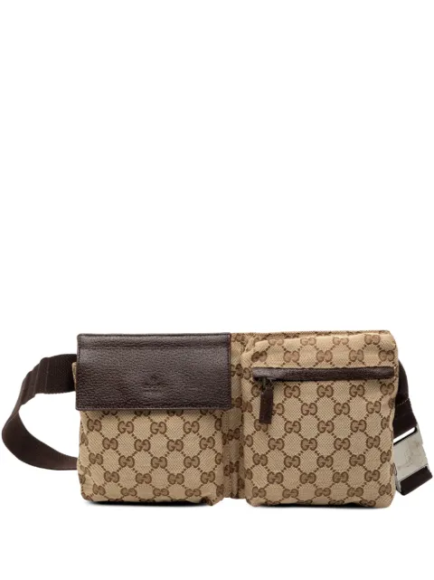 Gucci Pre-Owned 2000-2015 GG Canvas Double Pocket belt bag
