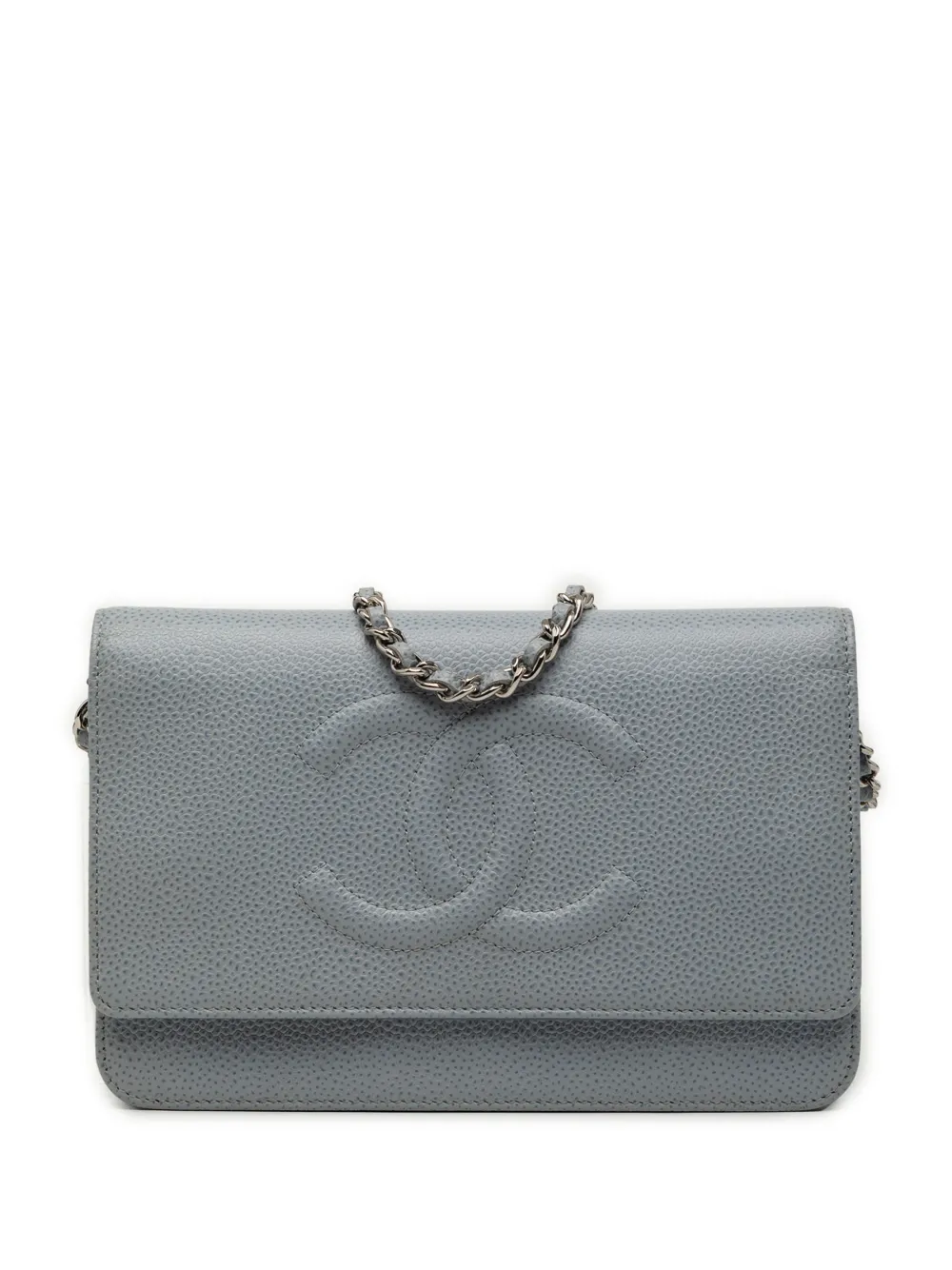 CHANEL Pre-Owned 2012-2013 CC Caviar Wallet On Chain crossbody bag - Grigio
