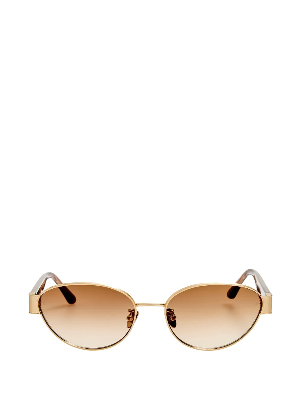 Linda Farrow Sheri oval-frame sunglasses - Oro