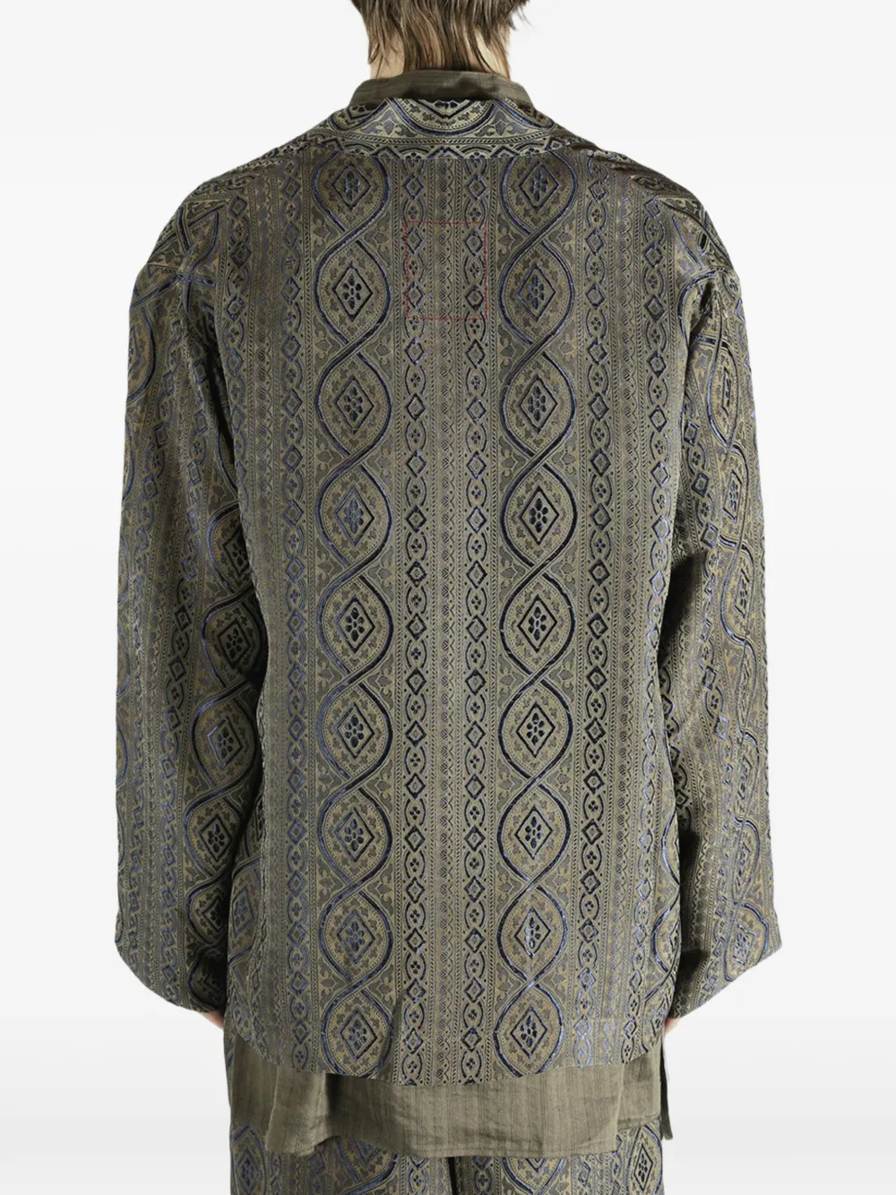 Uma Wang Juno jack met patroon Blauw