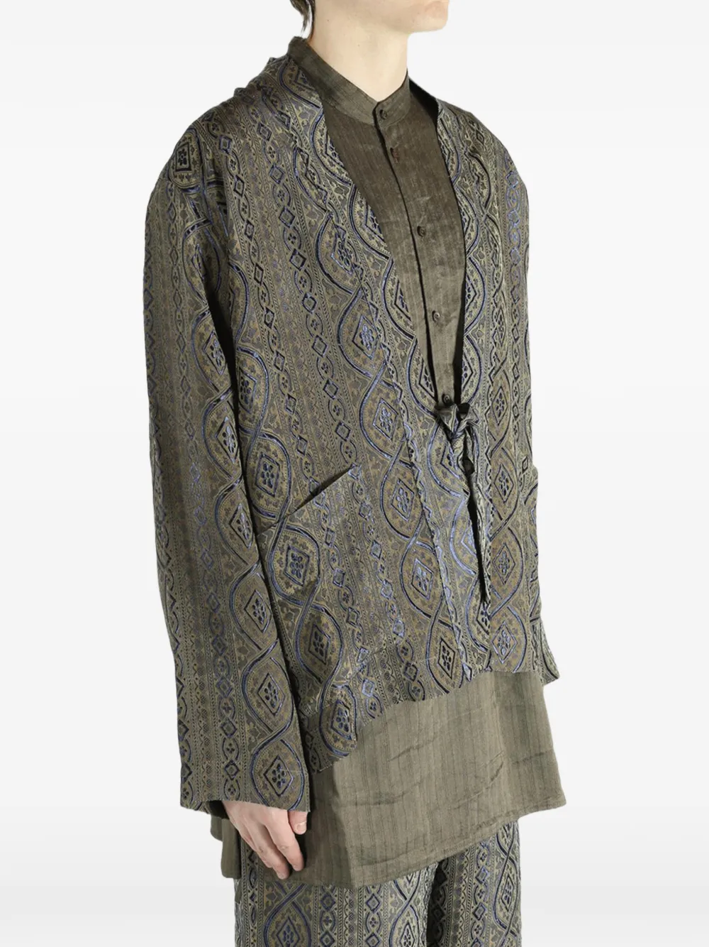 Uma Wang Juno jack met patroon Blauw