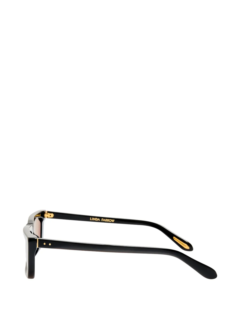  Linda Farrow Lucia Rectangle-frame Sunglasses - Black 