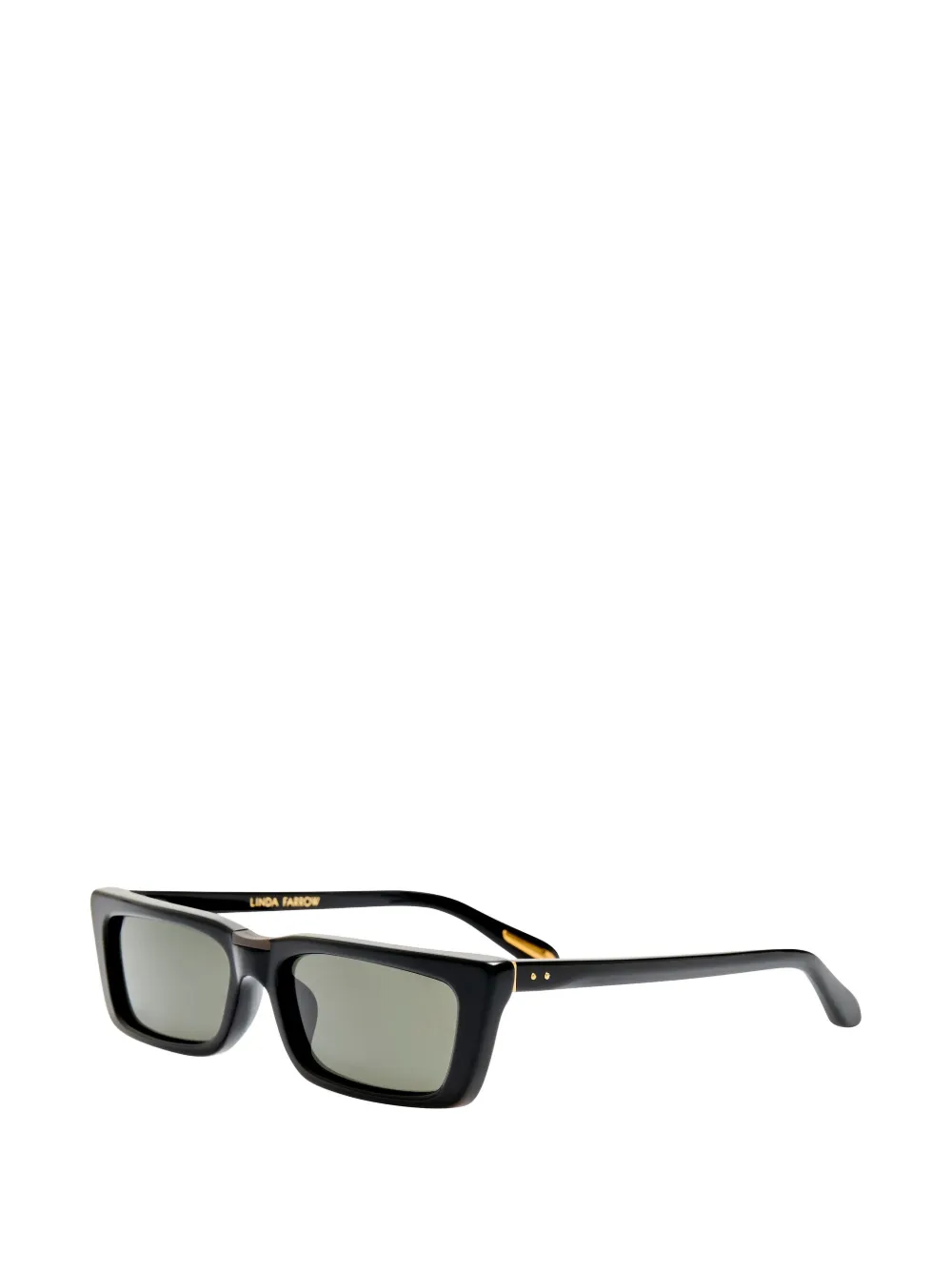  Linda Farrow Lucia Rectangle-frame Sunglasses - Black 