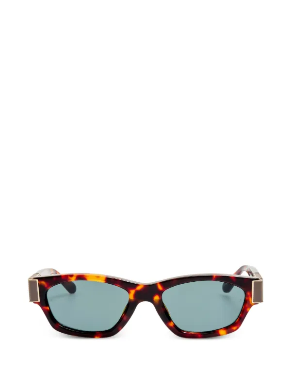 Linda Farrow Clara Geometric-frame Sunglasses in Brown